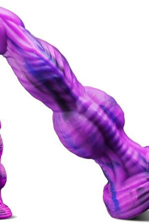 98" Fantasy Dragon Monster Knot Dildo, Thick Horse Knotted Alien Sex Toys with Suction Cup, Silicone Huge Anal Creature Animal Dildo for G-spot, Adult Toy for Men Women Gay