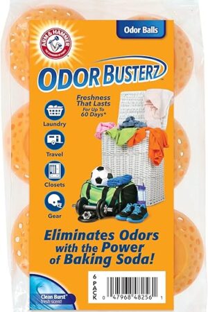 Arm & Hammer Odor Busterz Balls for Long Lasting Freshness, 6 Pack - Deodorizer, Carpet Fresh, Odor Remover, Pet Fresh