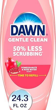 Dawn Gentle Clean EZ-Squeeze Dishwashing Liquid Dish Soap, Pomegranate and Rose Water Scent 243 fl oz