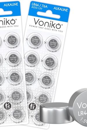 Voniko AG13 LR44 Batteries 20 Pack?[Ultra Power] Premium Alkaline 15 Volt LR44 Button Cell Battery for Toys & Electronic Devices