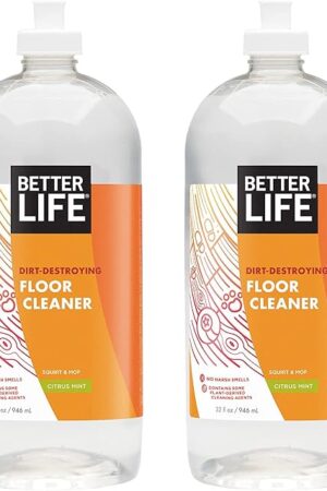 Better Life Floor Cleaner - Liquid Multipurpose Cleaner for Wood, Tile, Laminate, Vinyl, Bamboo - Hardwood Floor Cleaner for Mopping - Citrus Mint, 32 Fl Oz (Pack of 2)