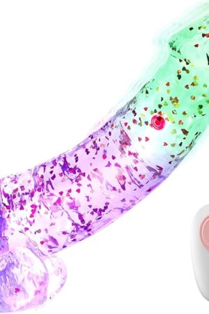 Adult Sex Toys 89'' Realistic Dildos - Sex Toys Dildos Vibrator with Suction Cup for Women Sexual Pleasure, Female Sex Toys Clear Dildo with 7 Vibrating Modes, Colorful Anal Dildo for Women Couples