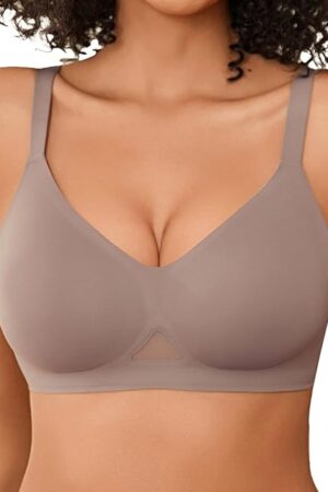 Women's Seamless Bras Wireless Bra with Soft Support Full Coverage Tshirt Bra for Women with Padded Everyday Bra
