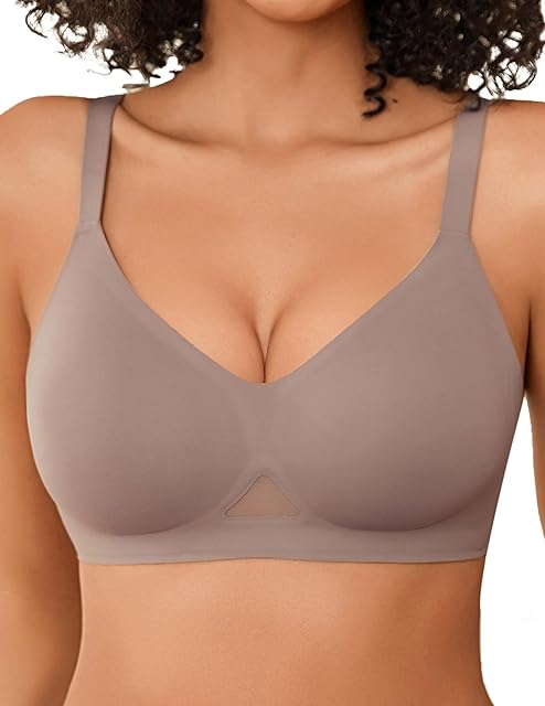 Women's Seamless Bras Wireless Bra with Soft Support Full Coverage Tshirt Bra for Women with Padded Everyday Bra