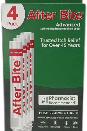 After Bite Advanced Formula - Itch Relief with Sodium Bicarbonate - Ideal for Mosquito & Fire Ant Bites, Bees & More - Portable Pen Applicator - 05 oz (4 Pack)