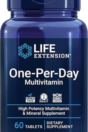 Life Extension One-Per-Day Multivitamin ? Packed with Over 25 Vitamins, Minerals & Plant Extracts, Quercetin, 5-MTHF Folate & More ? 1-Daily, Non-GMO, Gluten-Free ? 60 Tablets