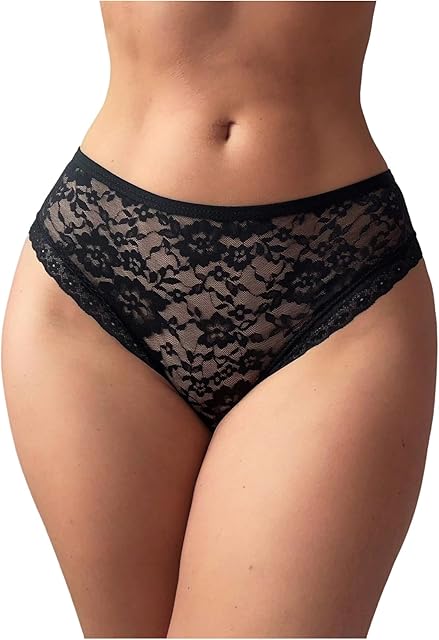 Women's Lace Crotchless Lingerie Panties Low Rise Cut Out Bow Briefs Underwear
