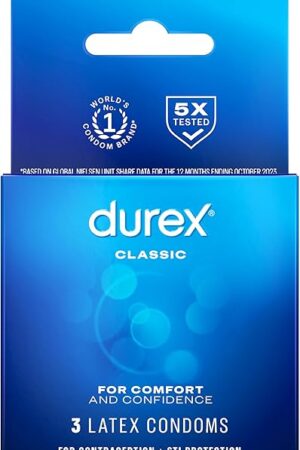 Durex XXL Extra Large Lubricated Condoms, 3 Count