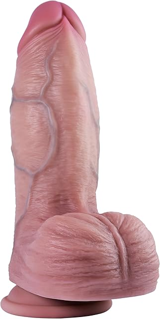 25'' Diameter Huge Thick Dildo, 85'' Realistic Silicone Dildo for G-Spot Stimulation,Dual Hardness Material Design Dildos with Strong Suction Cup for Hands-Free & Anal Play,Sex Toys for Women & Men