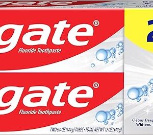 Colgate Baking Soda & Peroxide Toothpaste - Whitens Teeth, Fights Cavities & Removes Stains, Brisk Mint, 6 Ounce (Pack of 2)