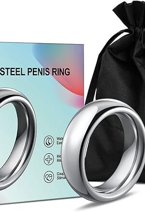 Beauty7 Heavy Duty Stainless Steel Penis Cock Ring Scrotum C-Ring Harder Stronger Erection Penis Enhancer Delay Ejaculation (S)