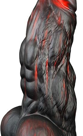 3" Diameter Huge Monster Anal Dildo, 105 Inch Big Black Dildo with Balls, Extra Large Liquid Silicone Dildos with Suction Cup for Hand-Free Anal Play, Huge Thick Animal Sex Toy for Advanced Player