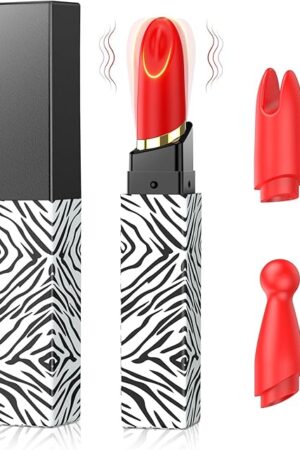 Adult Sex Toys Mini Vibrator, Lipstick Vibrator Bullet with 3 Replacement Heads, Women Sex Toys Pocket & Discreet Vibrator, Waterproof Nipple Clit Stimulator Sex Toys for Women Couple