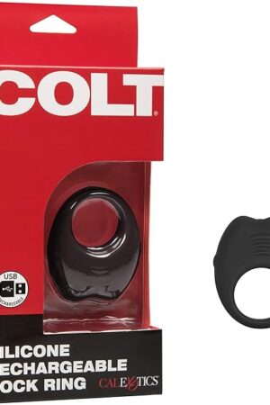 CalExotics Novelties Colt Silicone Rechargeable Cock Ring, Black