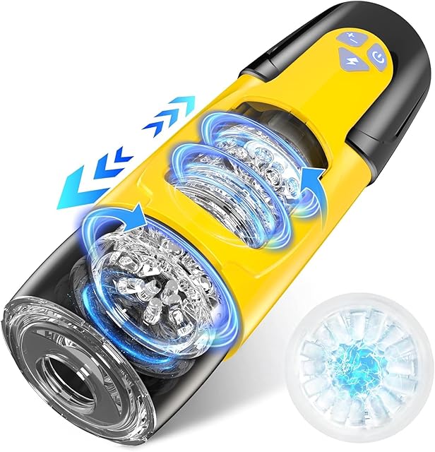 Automatic Male Masterburbatar Hands Free Adult Toy Mastusbar Sucking Thrusting Machine Pussy Pocket Butt Masterbator Viboators Toys for Couples Silent Mens Masterbuters Masterburtors Underwear (AS)