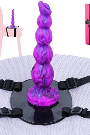 Extra Large Suction Cup Dildo Mount Sex Saddle Swing Chair, Realistic G-spot-Dildo Pillow Hands-Free Strapped Riding Adult Toy, Women Gay Machine Platform Base Couples Sex Toy (Dildo-Not-Included)