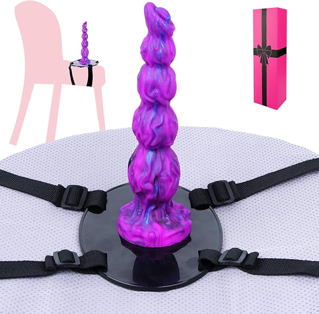 Extra Large Suction Cup Dildo Mount Sex Saddle Swing Chair, Realistic G-spot-Dildo Pillow Hands-Free Strapped Riding Adult Toy, Women Gay Machine Platform Base Couples Sex Toy (Dildo-Not-Included)