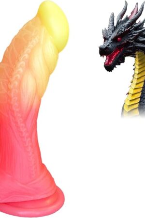 75" Fantasy Monster Dildo with Balls U & G-spot Dragon Dildo with Suction Cup, Long Anal Plug Adult Sex Toys & Games for Women Men Couples