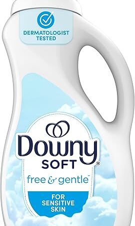 Downy Free & Gentle Fabric Softener (Fabric Conditioner), 44 fl oz, 60 Loads, Hypoallergenic