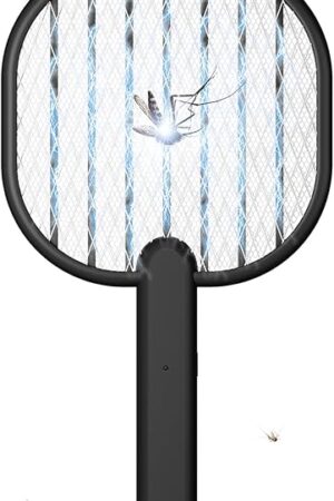 Electric Fly Swatter Mosquito Zapper: BUZZKICK Bug Zapper Racket with 3500V Powerful Battery Powered Handheld Electronic Fly swatter for Indoor Outdoor Use, 2AA Battery Required (Not Included)