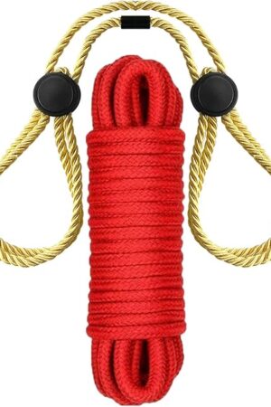 BDSM Bondage Rope Restraint Kits Adult Sex Toys for Women Couples,Soft Cotton Sex Rope 1Pcs & Handcuffs Bracelets Leg Straps 1Pcs,Sex Slave Bed Bondage Gear & Accessories Sex Toys for Sex Game