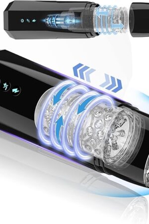 Automatic Male Masturbator, Male Masturbators Cup with 7 Vibrating &3 Thrusting Modes, Onismo Machine Stroker with 3D Oversized Particles, Sex Toys for Men Hands Free Adult Toys