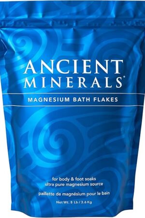 Ancient Minerals Magnesium Bath Flakes ? Pure Zechstein Magnesium Chloride for Soaking and Whole-Body Replenishment, 8 lb Bag