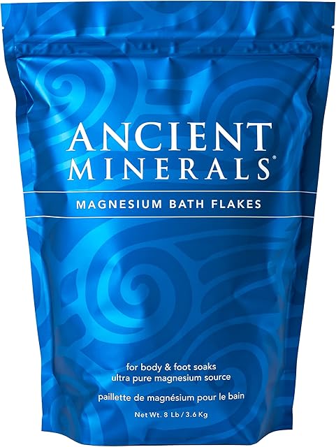 Ancient Minerals Magnesium Bath Flakes ? Pure Zechstein Magnesium Chloride for Soaking and Whole-Body Replenishment, 8 lb Bag