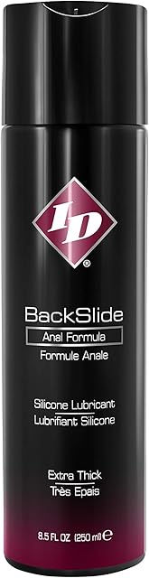 ID Lubricants Backslide Personal Lubricant Anal Lube, Silicone, Black_backslide, 8.5 Fl Oz Bottle