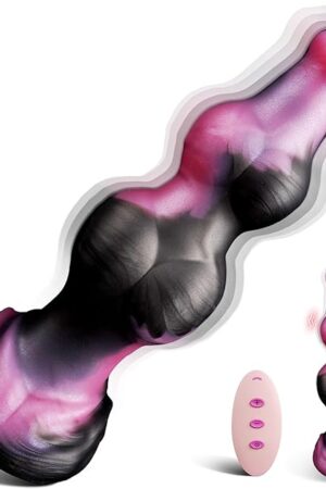 96" Monster Dildo Vibrating Knot Dildo, Fantasy Knotted Dildos Vibrator with 8 Modes, Thick Dragon Horse Anal Dildos with Suction Cup & Remote Control, Adult Sex Toys for Women Men