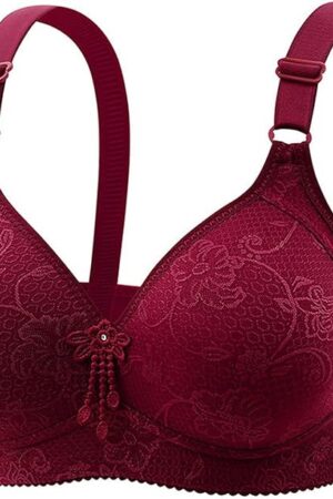 Wireless Bras for Women Full Support Push Up Underwear Floral Print Breathable Bras Comfort Wirefree Everyday Bras