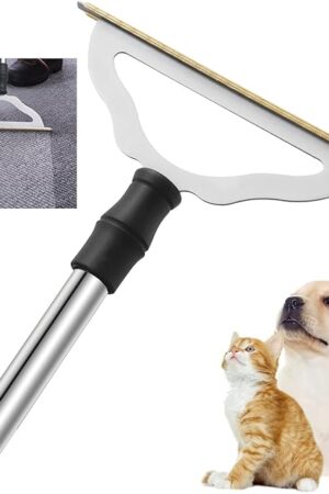 Carpet Rake for Pet Hair Removal - Reusable Pet Hair Remover for Carpet Long Handle, Advanced Dog Hair Broom, Cat Fur Brush, Lint Remover Scraper for Carpets, Rugs, Mats, Couch, Furniture