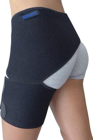 Hip Brace for Sciatica Pain Relief - Compression Support Wrap for Thigh Injury, Pulled Groin Muscles, Lower Back Pain, Hip Fle??r Strain, Hamstring Pull, Sacroiliac SI Joint, Sciatic Nerve, Labral Tear - Stabilizer for Men, Women