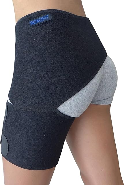 Hip Brace for Sciatica Pain Relief - Compression Support Wrap for Thigh Injury, Pulled Groin Muscles, Lower Back Pain, Hip Fle??r Strain, Hamstring Pull, Sacroiliac SI Joint, Sciatic Nerve, Labral Tear - Stabilizer for Men, Women