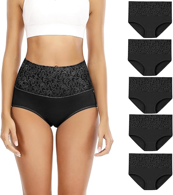 Women Cotton Underwear High Waist Panties Ladies Panty Plus Size Briefs Multipack
