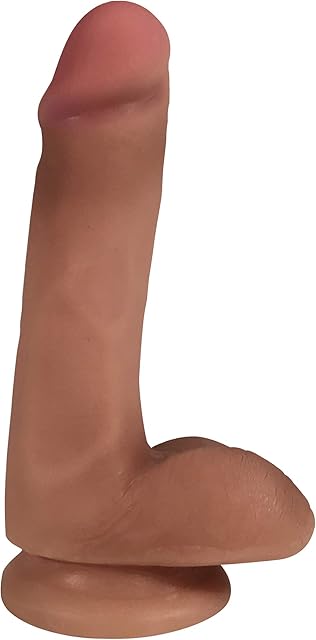Easy Riders 6 Inch Dual Density Dildo with Balls - Tan
