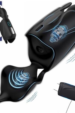 Automatic Adjustable Male Masturbator, Multi-use Vibrator Trainer with 10 Vibrations, Penis Pump Glans Training Tool, Hands Free Testicle Masturbators Vibrators for Men, Machine Stimulator Sex Toy