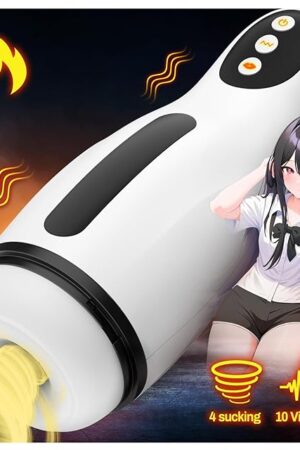 Automatic Sucking Male Masturbator Cup, Vibrating Male Masturbators Sex Toy for Men with Vibrating&Sucking, Hands Free Pocket Pussy Male Stroker with Heating Sex Toys for Men Masturbation