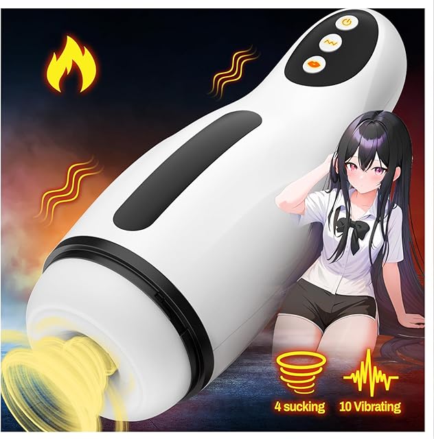 Automatic Sucking Male Masturbator Cup, Vibrating Male Masturbators Sex Toy for Men with Vibrating&Sucking, Hands Free Pocket Pussy Male Stroker with Heating Sex Toys for Men Masturbation