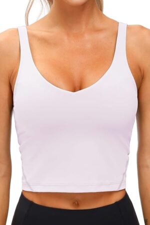 Womens' Sports Bra Longline Wirefree Padded with Medium Support