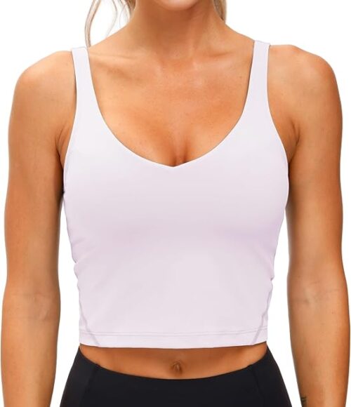 Womens' Sports Bra Longline Wirefree Padded with Medium Support