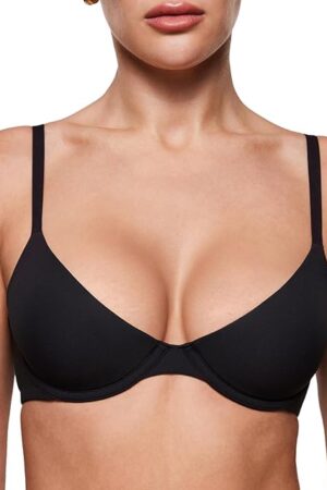 Women's Inbarely Plus Balconette Bra - Lightly Padded Underwire Sexy Tshirt Demi Bras Supportive