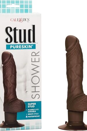 CalExotics Novelties Waterproof Shower Super Stud Dildo, Brown