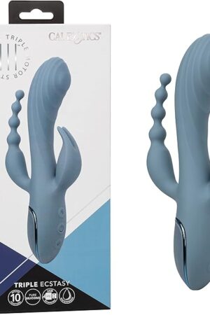 CalExotics III Triple Ecstasy Vibrator - SE-4386-10-3 Blue