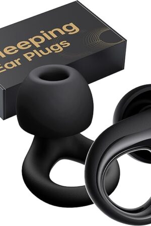 Ear Plugs for Sleeping Noise Cancelling, Reusable Silicone Earplugs for Sleeping, Noise Reduction, Deep Focus, Travel, High Fidelity Hearing Protection, 30dB Noise Reduction?Black?