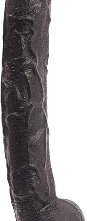 Doc Johnson Classic - Dick Rambone - 17 Inch Dildo with Suction Cup - 7.38 in. Girth and 13.4 in. Insertable Length - O-Ring Harness Compatible - Black