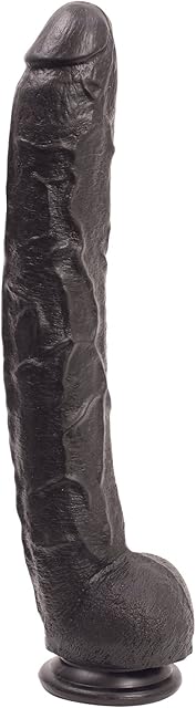 Doc Johnson Classic - Dick Rambone - 17 Inch Dildo with Suction Cup - 7.38 in. Girth and 13.4 in. Insertable Length - O-Ring Harness Compatible - Black
