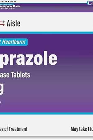 HealthCareAisle Omeprazole 20 mg - 42 Delayed-Release Tablets - Acid Reducer, Treats Frequent Heartburn