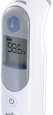 Braun ThermoScan 5 Ear Thermometer - ExacTemp Stability Indicator for Professional Accuracy, Digital Display, Baby and Infant Friendly, No 1 Brand Recommended by Pediatricians, FSA and HSA Eligible