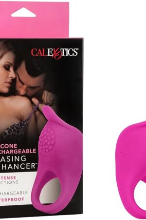 CalExotics Rechargeable Passion Enhancer  7 Function Vibrating Waterproof Pleasure Ring  Silicone Clitoral Massager Sex Toy for Couples - Pink